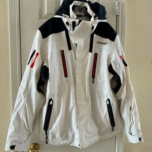 SPYDER men’s Snow Ski Jacket Parka insulated waterproof Primaloft Spylon Sz L